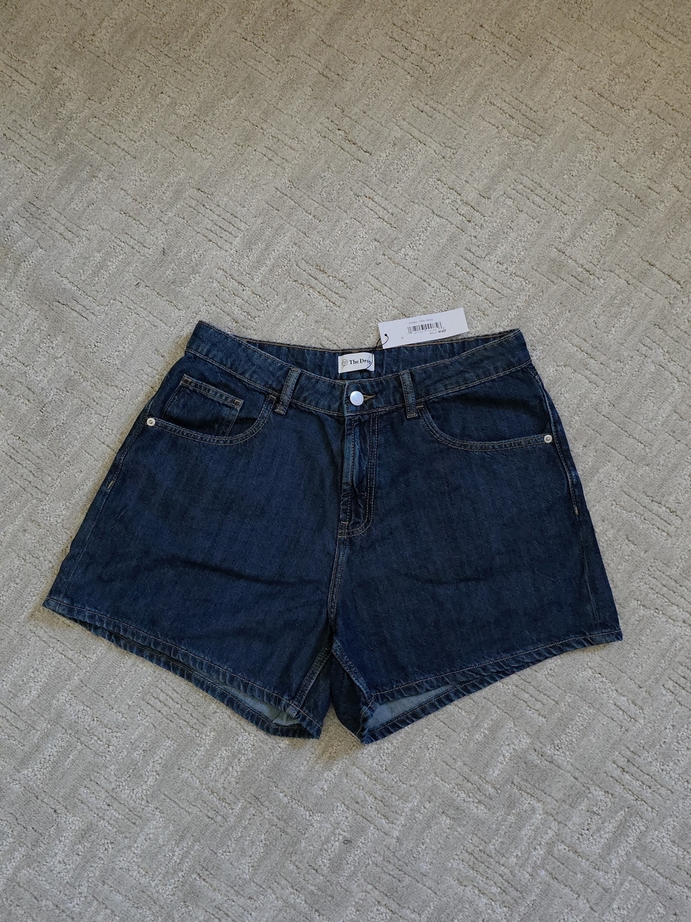 Dark Indigo Denim Shorts with Classic Five-Pocket Styling